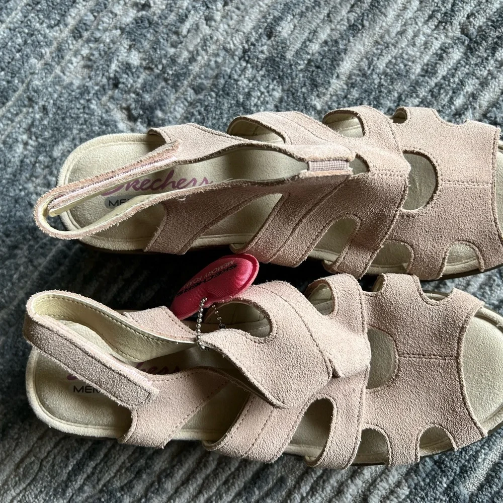Skechers Pink  Wedge Sandals Comfort Design